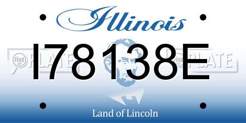 I78138E Illinois License Plate