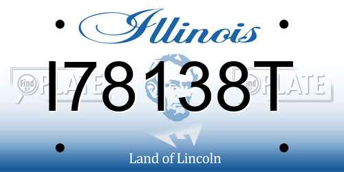 I78138T Illinois License Plate
