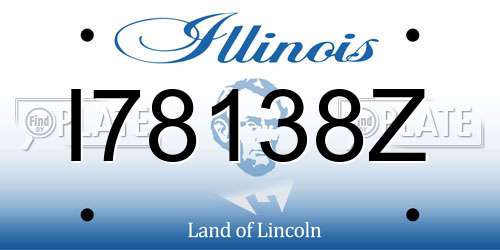 I78138Z Illinois License Plate