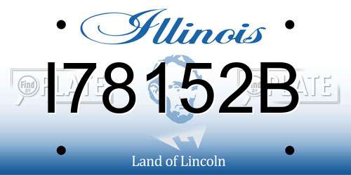 I78152B Illinois License Plate