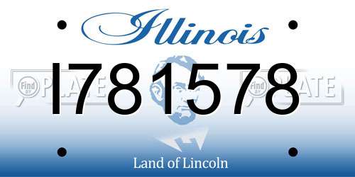 I781578 Illinois License Plate