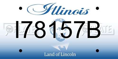I78157B Illinois License Plate