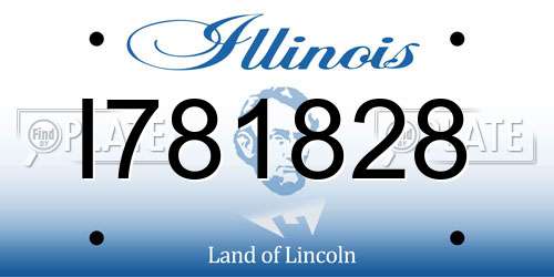 I781828 Illinois License Plate