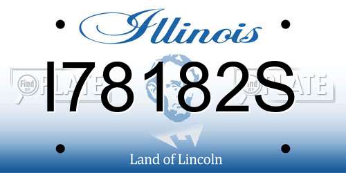 I78182S Illinois License Plate