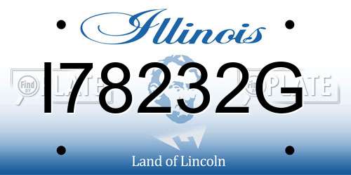 I78232G Illinois License Plate