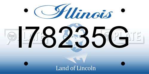 I78235G Illinois License Plate