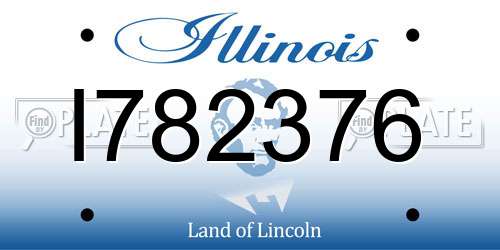 I782376 Illinois License Plate
