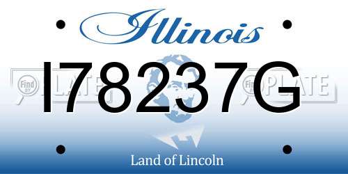 I78237G Illinois License Plate