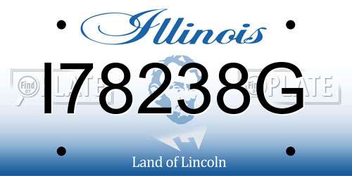I78238G Illinois License Plate