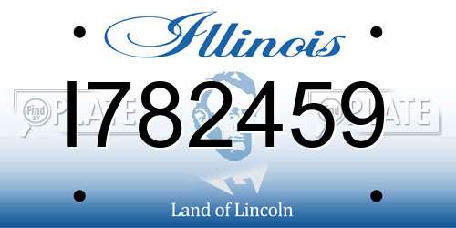 I782459 Illinois License Plate