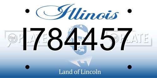 I784457 Illinois License Plate