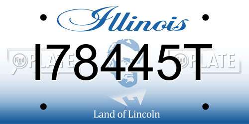 I78445T Illinois License Plate