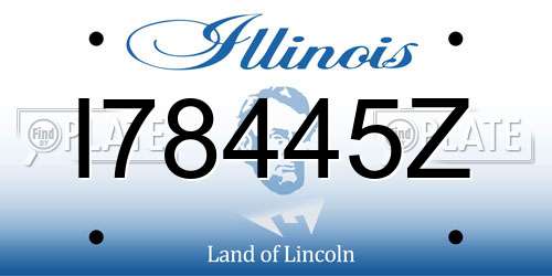 I78445Z Illinois License Plate