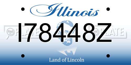I78448Z Illinois License Plate