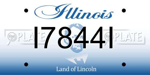 I7844I Illinois License Plate