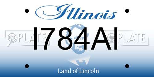 I784AI Illinois License Plate