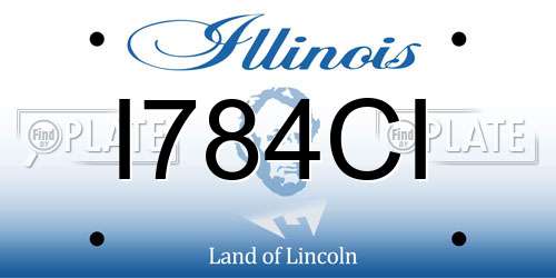 I784CI Illinois License Plate