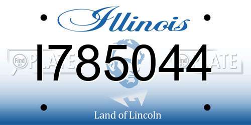 I785044 Illinois License Plate
