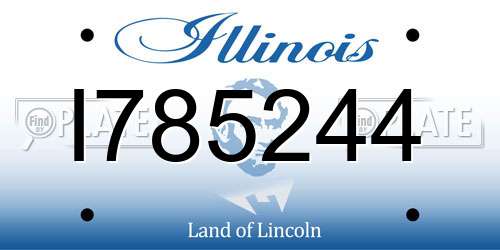 I785244 Illinois License Plate