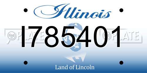 I785401 Illinois License Plate