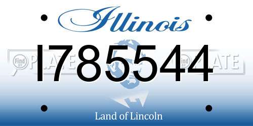 I785544 Illinois License Plate