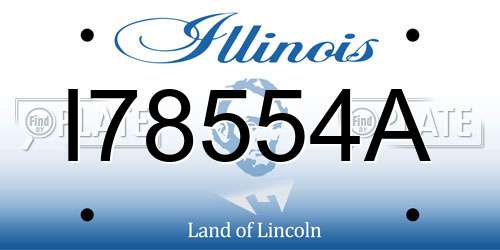 I78554A Illinois License Plate