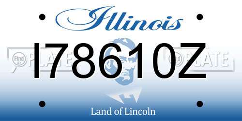 I78610Z Illinois License Plate