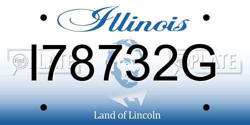 I78732G Illinois License Plate