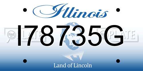 I78735G Illinois License Plate