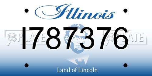 I787376 Illinois License Plate