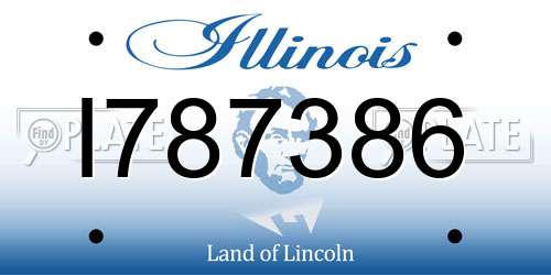 I787386 Illinois License Plate