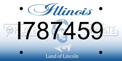 I787459 Illinois License Plate