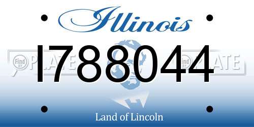 I788044 Illinois License Plate