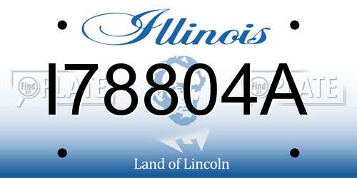 I78804A Illinois License Plate