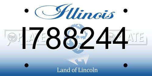 I788244 Illinois License Plate