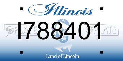 I788401 Illinois License Plate
