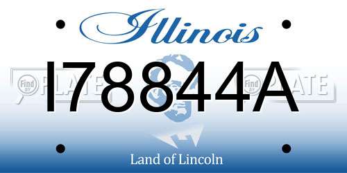 I78844A Illinois License Plate