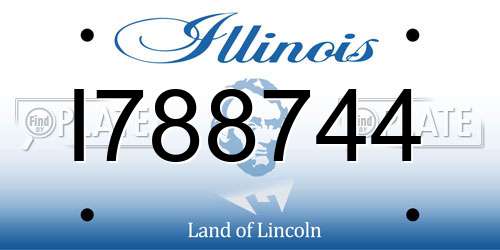 I788744 Illinois License Plate