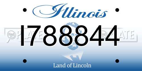 I788844 Illinois License Plate