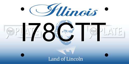 I78CTT Illinois License Plate