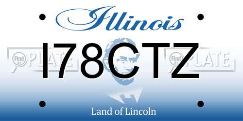 I78CTZ Illinois License Plate