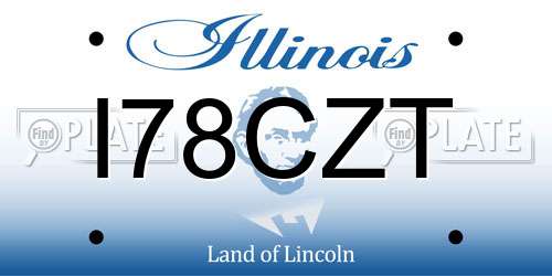 I78CZT Illinois License Plate