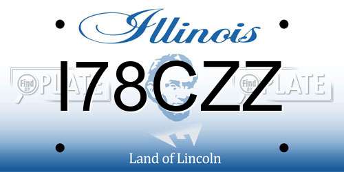 I78CZZ Illinois License Plate