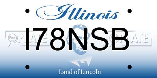 I78NSB Illinois License Plate