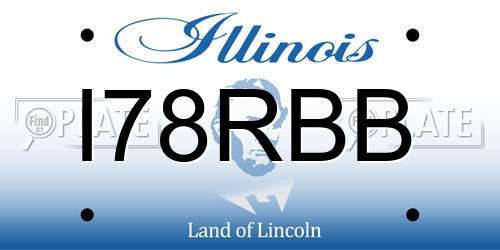 I78RBB Illinois License Plate