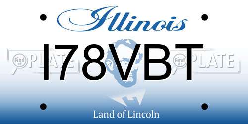 I78VBT Illinois License Plate
