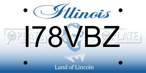 I78VBZ Illinois License Plate
