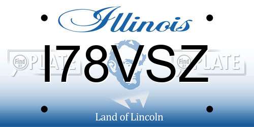 I78VSZ Illinois License Plate
