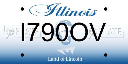 I790OV Illinois License Plate