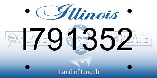 I791352 Illinois License Plate